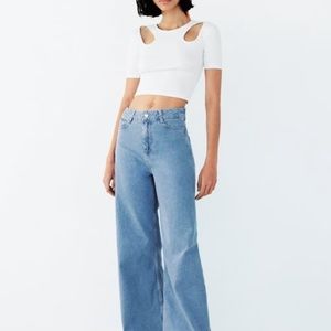 ZARA Cold Shoulder Cut-out T-Shirt [LAST ONE]